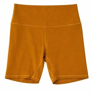 Lululemon Align High-Rise Bike Shorts Golden Mustard Size 8 Buttery Soft Yoga